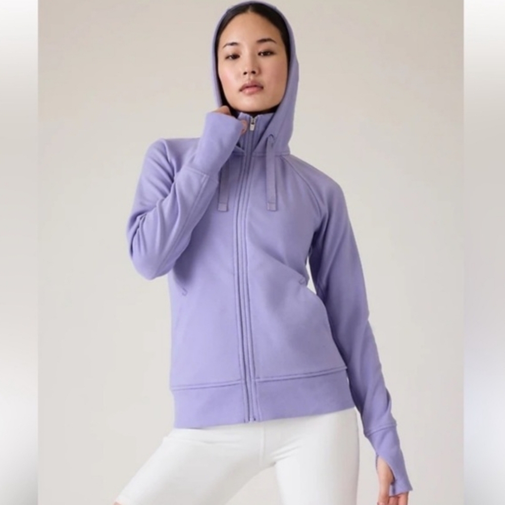 Athleta Triumph Hoodie Size Lg Pastel Purple